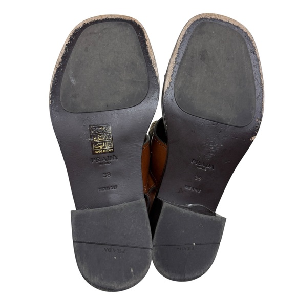 Prada Rare 2020 Rope Detail Leather Sandals - Picture 5 of 9